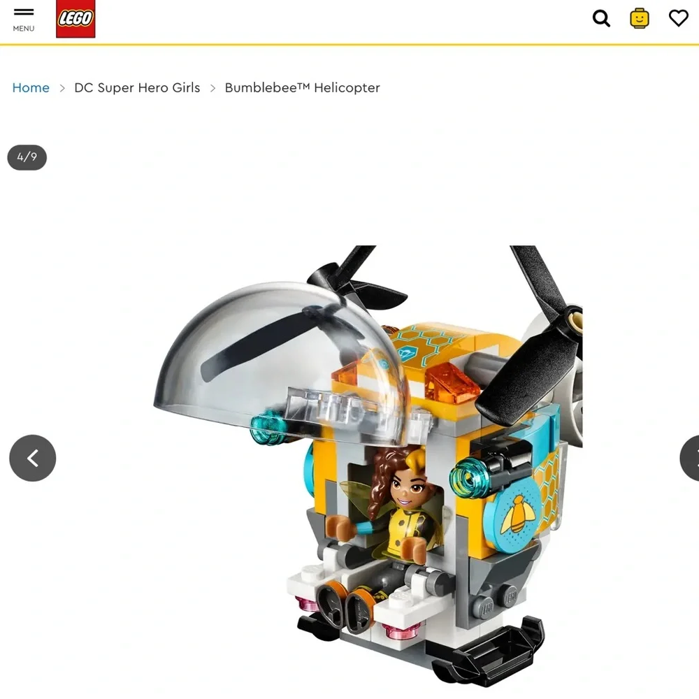 NIB LEGO DC Super Hero Girls Bumblebee Helicopter 41234 Building Set Sealed